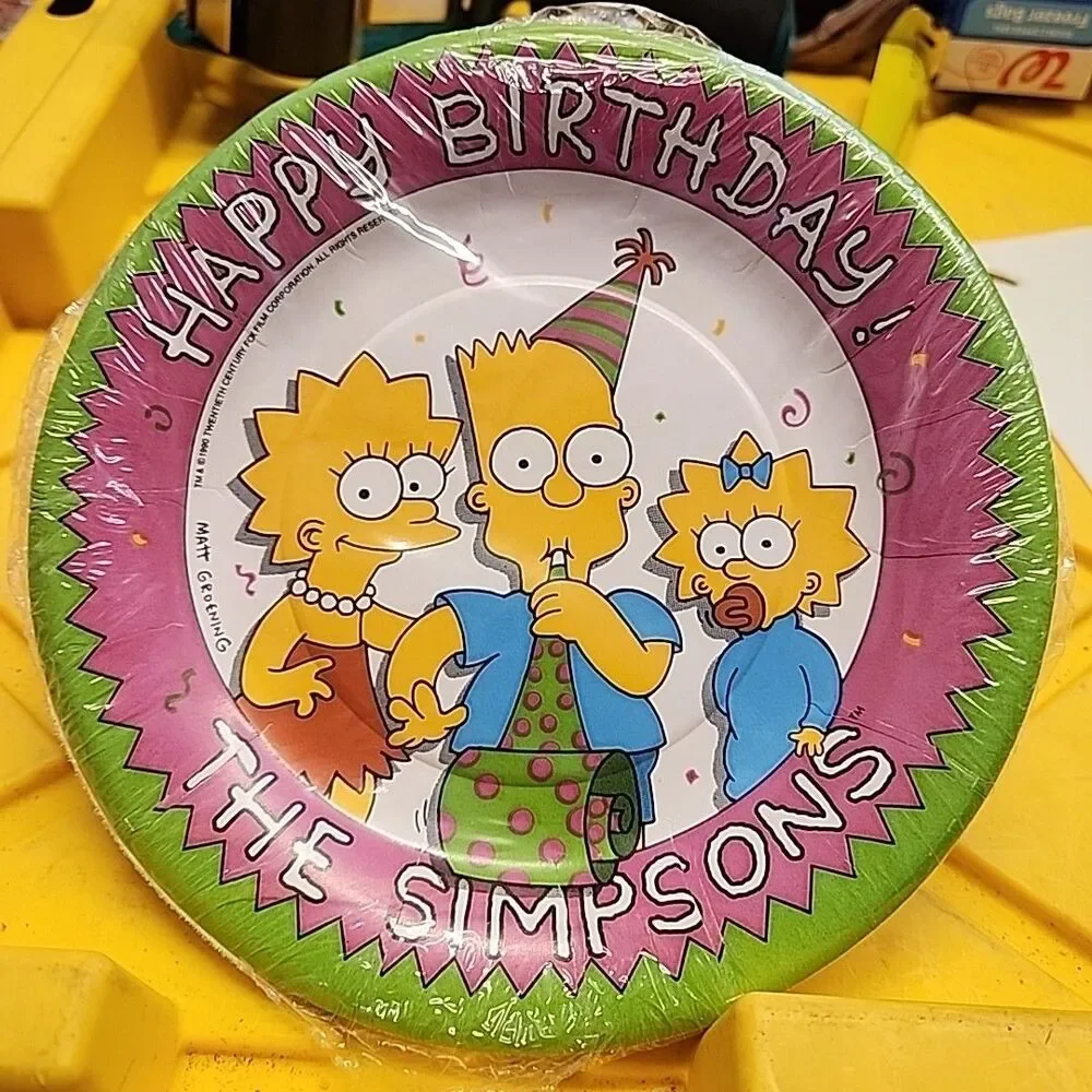 Lot Of 2 Simpsons 1990 Happy Birthday 8ct 7